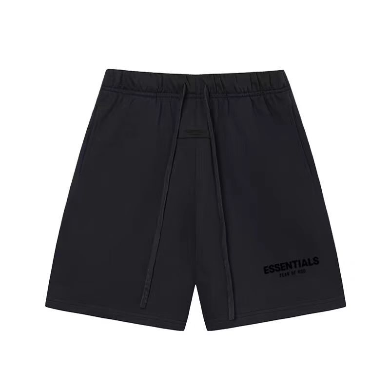 Cross-Border Wholesale Multi-Line Essentials Shorts Couple Fog High Street Drawstring Large Size Loose Pants High Street Trendy Brand