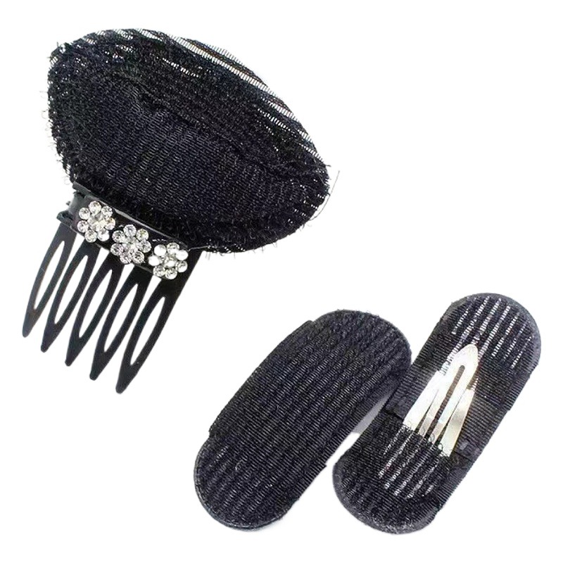 Flequillos esponjosos aumento de la altura almohadilla de la cabeza artefacto del pelo clip suelto peine del pelo invisible cabeza sin costuras pelo plano raíz del cabello plano almohadilla de aumento del cabello