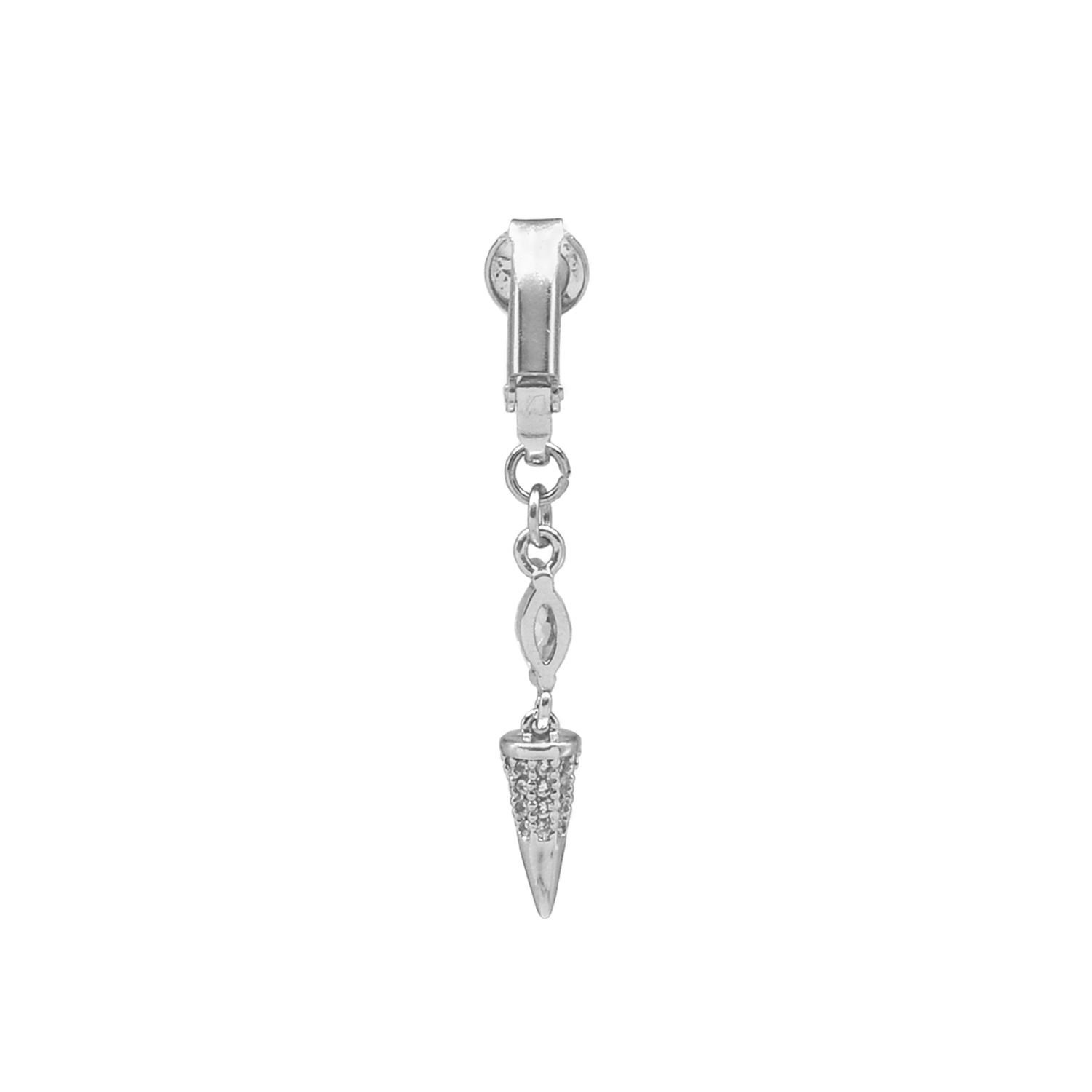 Fashion New No-punch With Pointed Zirconia Diamond Inlay, Fashionable And Simple Jewelry, Navel Ring Wholesale Easy To Wear_voghion.com