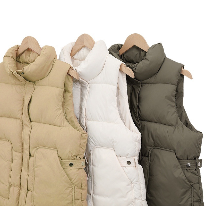Gran chaleco de algodón de plumón para mujeres otoño y invierno corto grueso ropa de pan nuevo chaleco coreano chaqueta de caballo chaqueta de moda