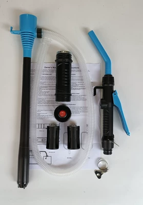 Water Extractor, Battery-Powered Suction Pipe, Kempinq və səyahət - blue-upgraded-model-large-gun-controllable-flow-white-tube