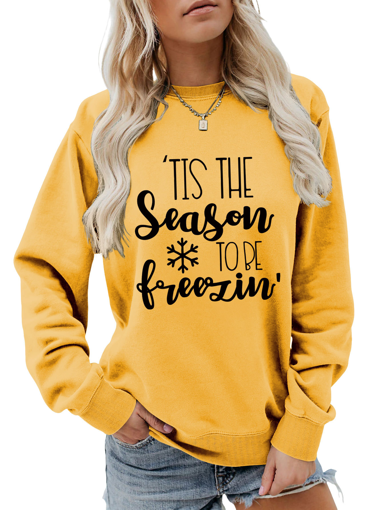 Női pulóver tis the season karácsonyi stílus_voghion.com