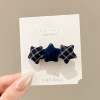 4# plaid star blue-about 6cm