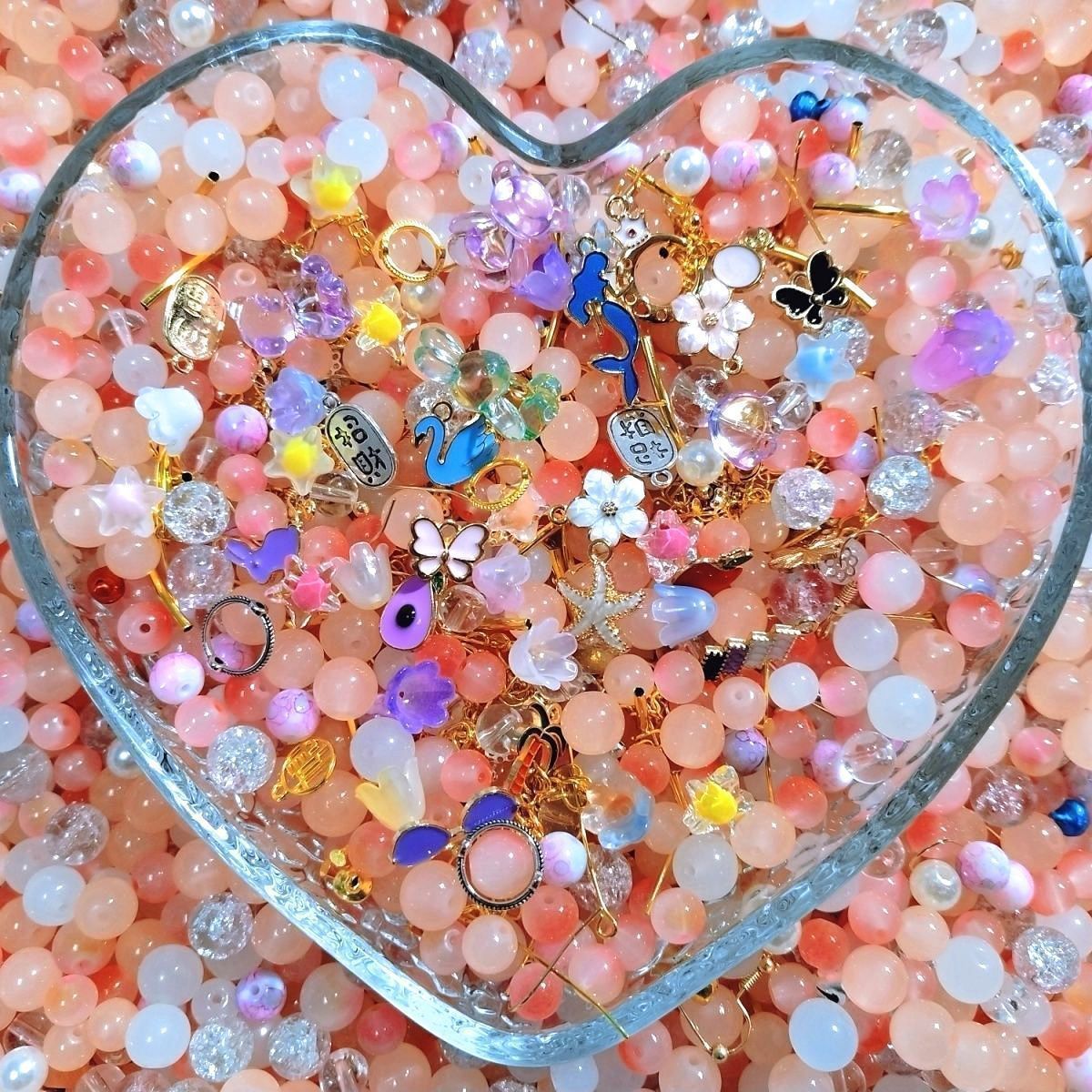 称斤卖各式各样琉璃珠特价摆摊批发手工diy手链散珠圆珠配件材料