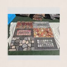 新款欧式橡胶底植绒地垫防滑垫门垫橡胶脚垫地垫户外垫40*60cm