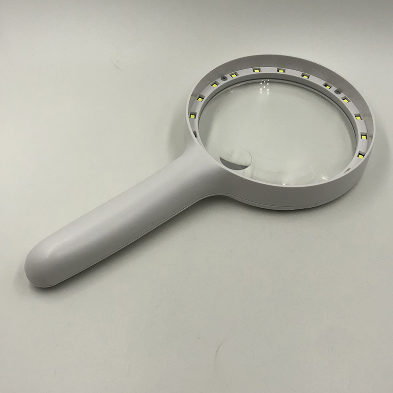 Charging TS108-20L magnifying glass, diameter 108mm, high-definition reinforced acrylic lens, LED light, three-level brightness, with light, magnifying glass, card-type magnifying glass, super magnifying glass pic 8
