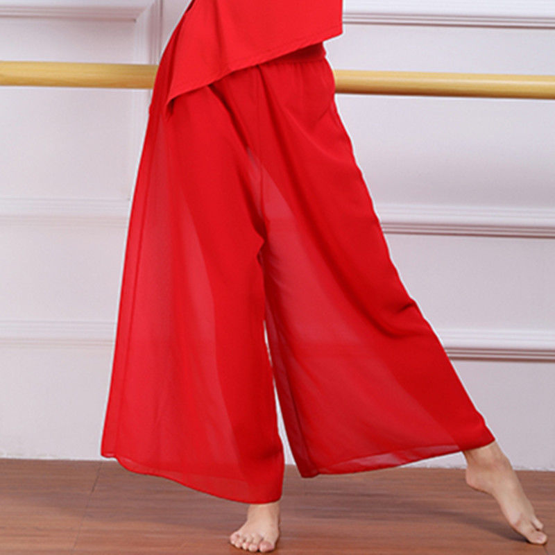 Primavera y verano ropa de danza de entrenamiento de mujeres camisas de mangas cortas forma de danza clásica pantalones de piernas largas fábrica de comercio al por mayor