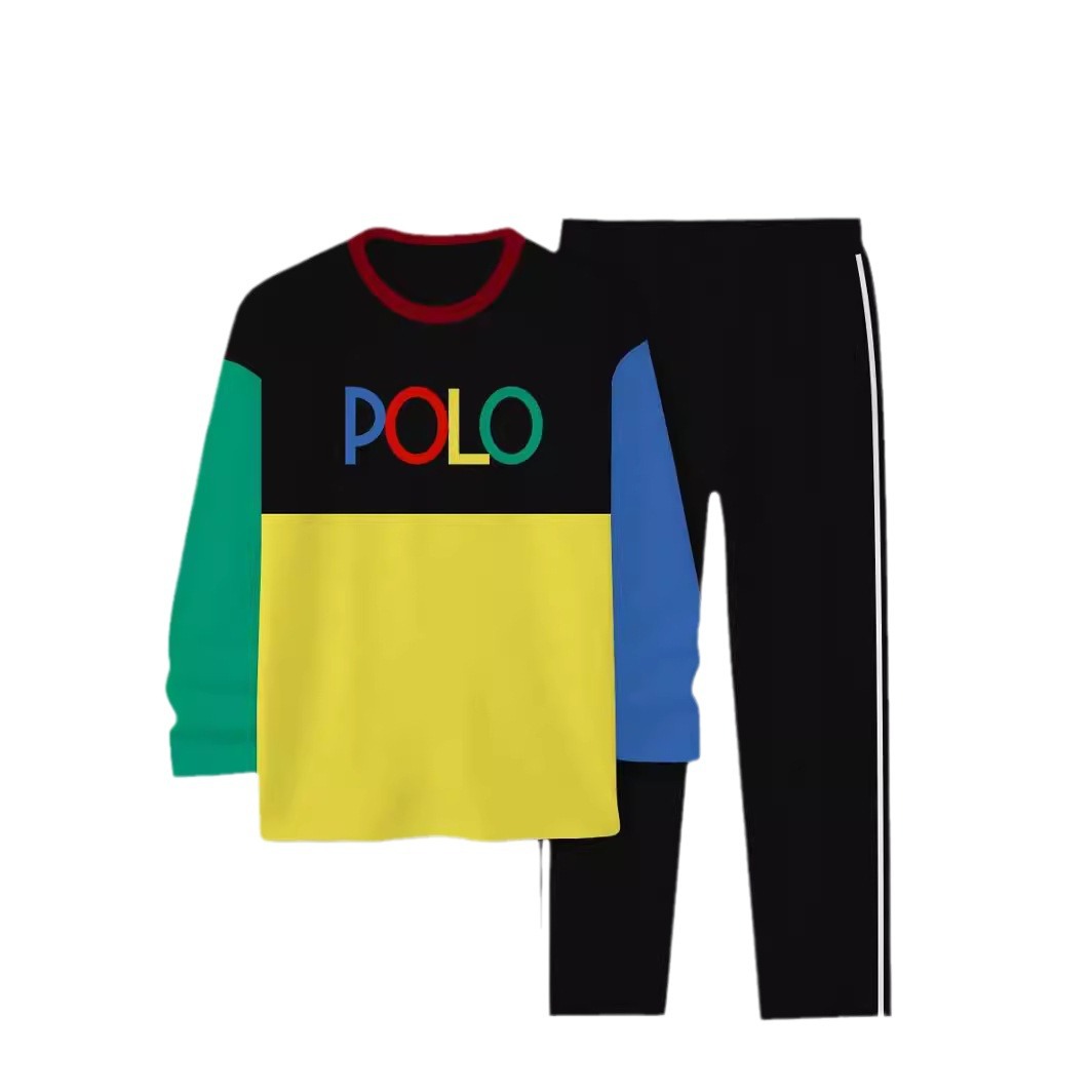 Autumn 2024 New Cross-border Amazon Men's Crewneck 3D Printing Casual Sports Fashion Long Sleeve Pants suit