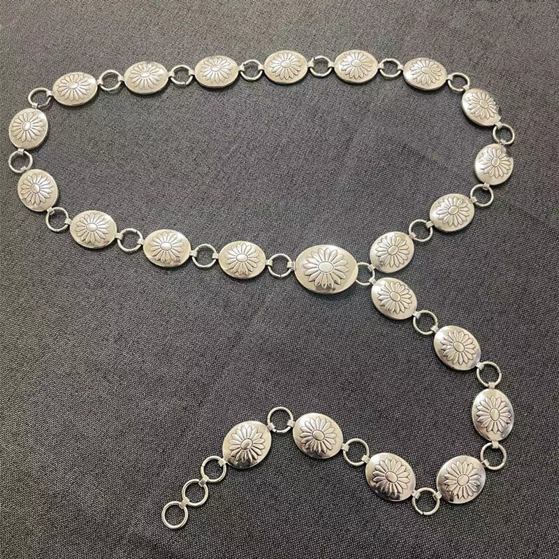 Accessori retrò con catena floreale per vita, accessori per abiti da donna_voghion.com