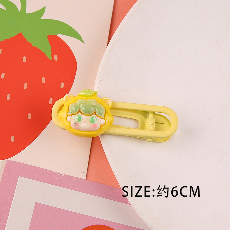 Primavera nueva historieta Sanrio oval metal horquilla linda chica dulce lado Bangs hairpin tocado