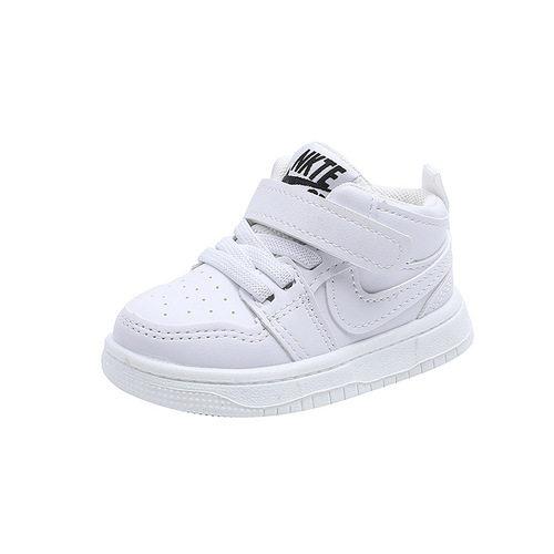 Boys mid-top sneakers  spring and autumn new children's single shoes children's baby sneakers girls' shoes small white shoes