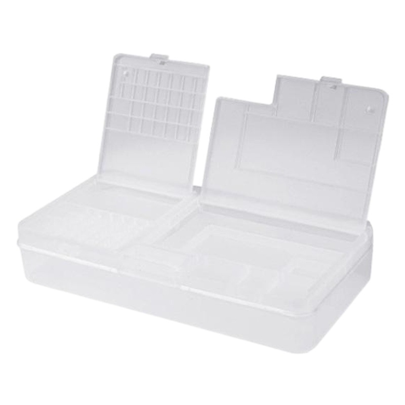 Caja de almacenamiento de tornillo caja de elementos de reparación de teléfonos móviles caja de piezas multifuncionales caja de elementos de doble capa caja de almacenamiento de placa base
