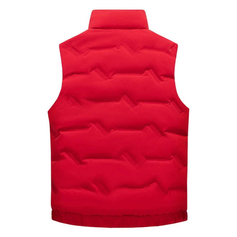 Пуховик Однотонный осенне-зимний жилет Одежда для пар Модная Мужская утолщенная теплая куртка для мужчин и женщин больших размеров