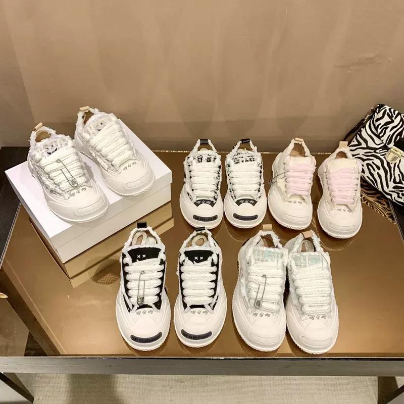 吴建豪同款隐藏款帆布鞋女棉花糖开口笑运动休闲鞋松糕厚底滑板鞋