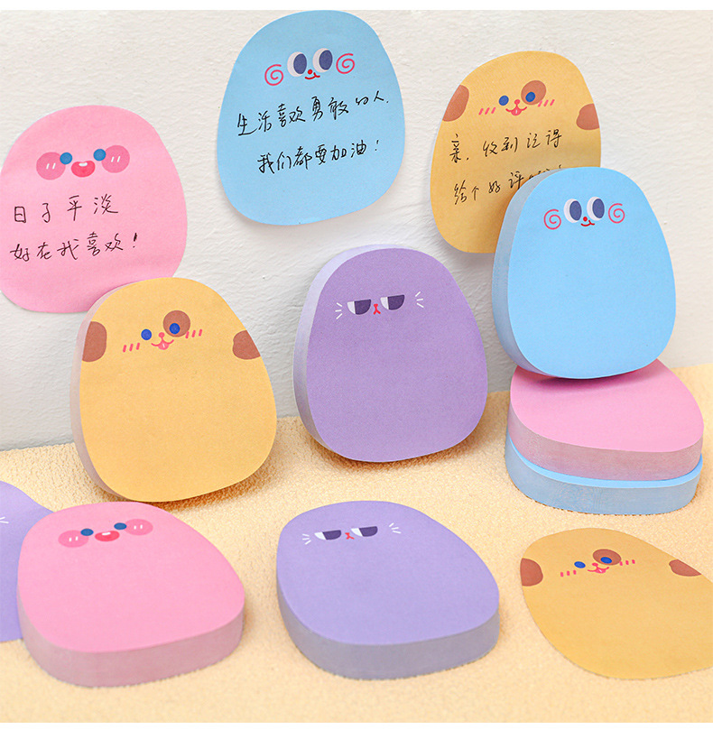 Cute Cartoon Student Stationery Colorful Message Note Sticker display picture 2