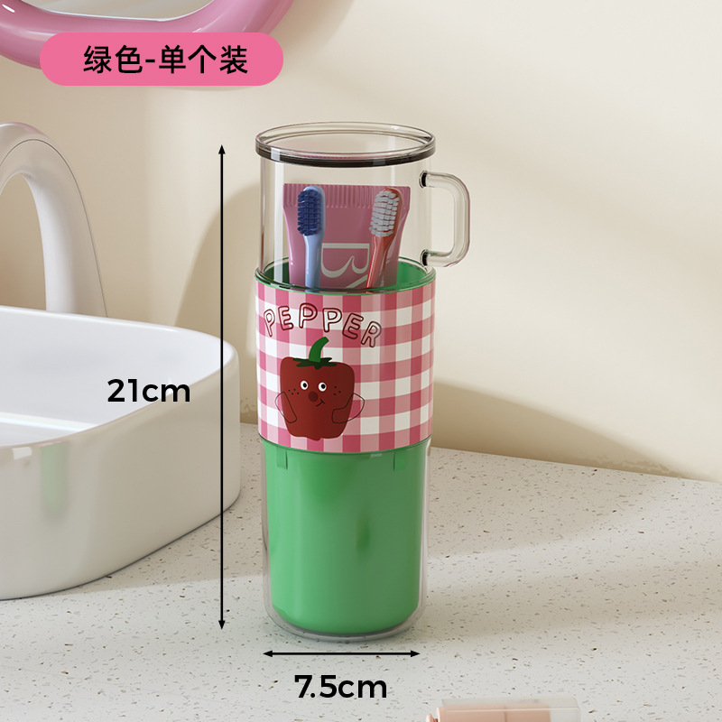 Taza de enjuague portátil de dopamina transparente de tres usos pasta de dientes de viaje familiar cepillo de dientes taza de almacenamiento de aparatos dentales taza de enjuague bucal