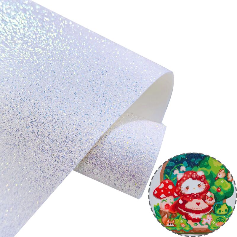 Light Luxury Golden Shimmer Transparent Non-Dyeing Glitter Small Roll Imitation Cotton Velvet Iron-On Fabric