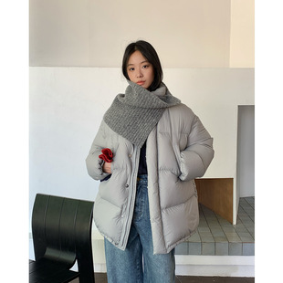 Evertrue90 White Duck down Jacket Women's 2024 Winter Mid-Length Korean Style Loose Jacket Trendy 63793