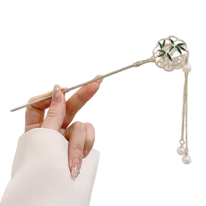 Horquilla de sándalo de imitación de estilo antiguo, nuevo estilo chino, sentido de alta gama, cheongsam, horquilla, falda de cara de caballo, horquilla de madera, tocado de horquilla de Hanfu