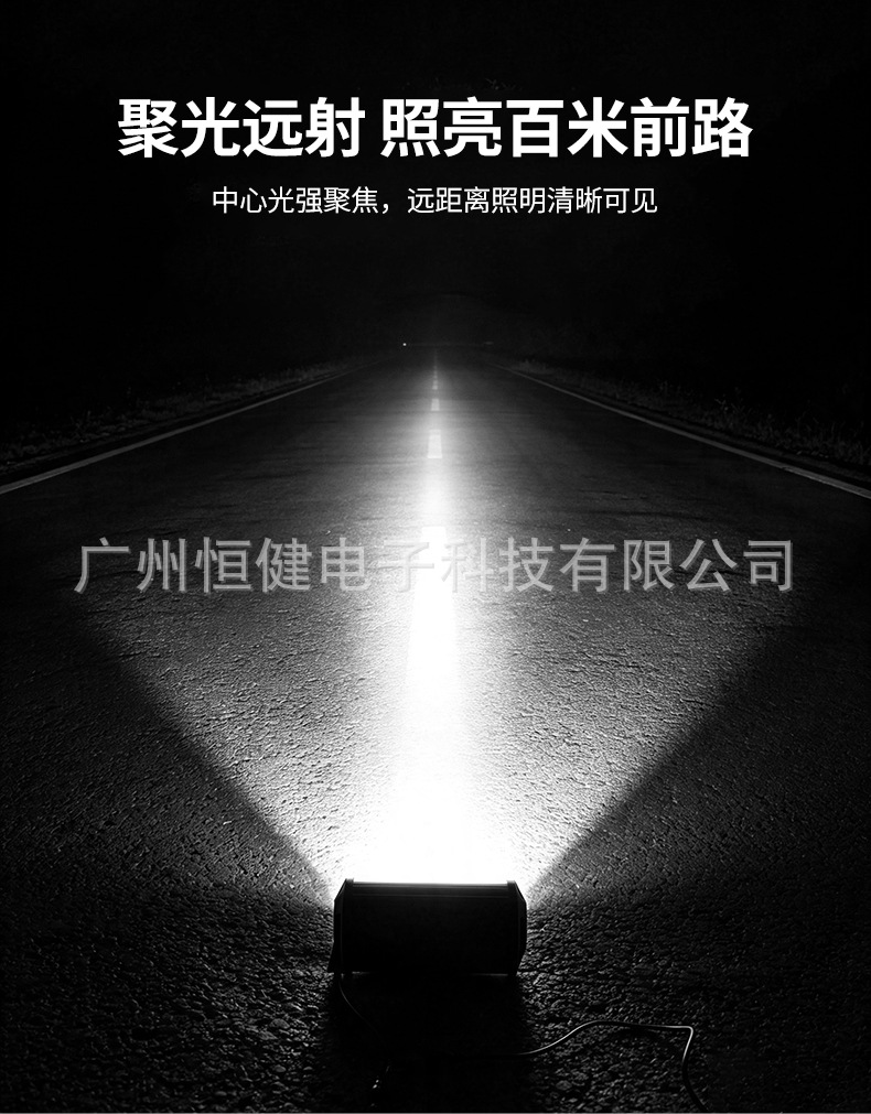 24-LED Car Work Light 7inch Off-Road Spotlight IP67 Waterproof Roof-Mounted Auxiliary Light for Truck Repair