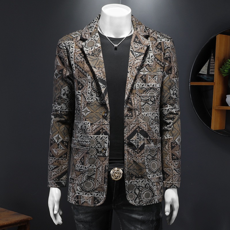 2025秋季新款男士时尚西服韩版修身简约青少年西装外套男单西便服