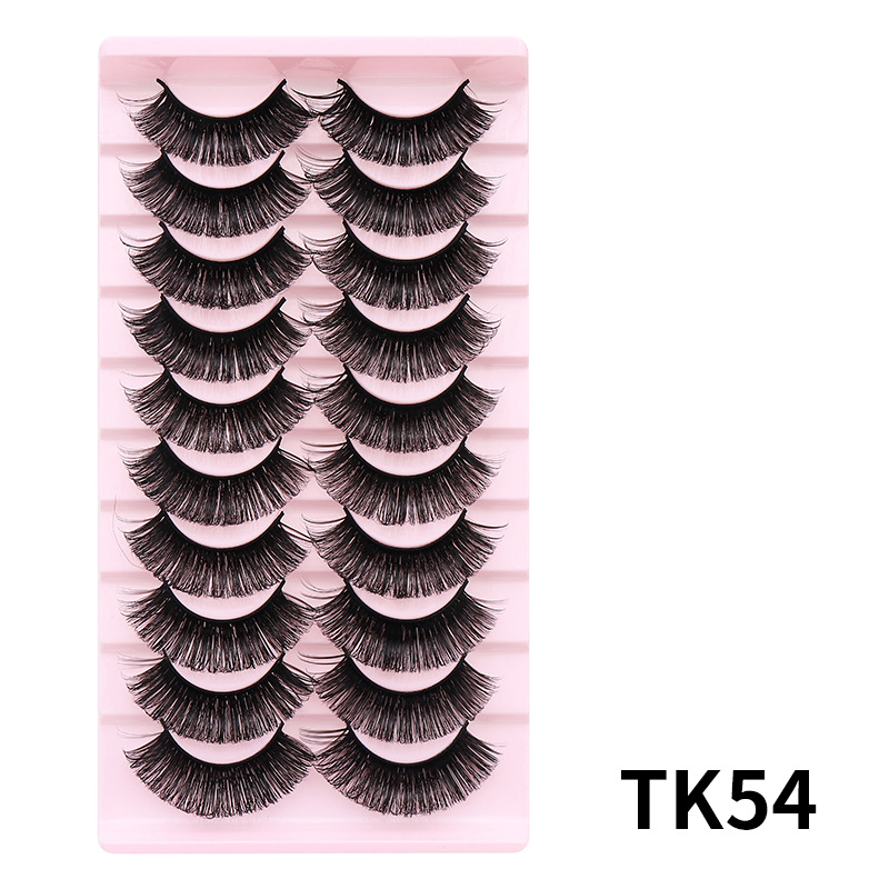 DINGSEN pestañas postizas fábrica transfronteriza suministro estable 10 pares DD deformado pestañas de vacaciones traje de volumen ruso