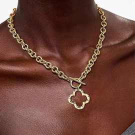 欧美跨境爱心星形项链套装necklace女式 夸张金属镂空街拍项饰品