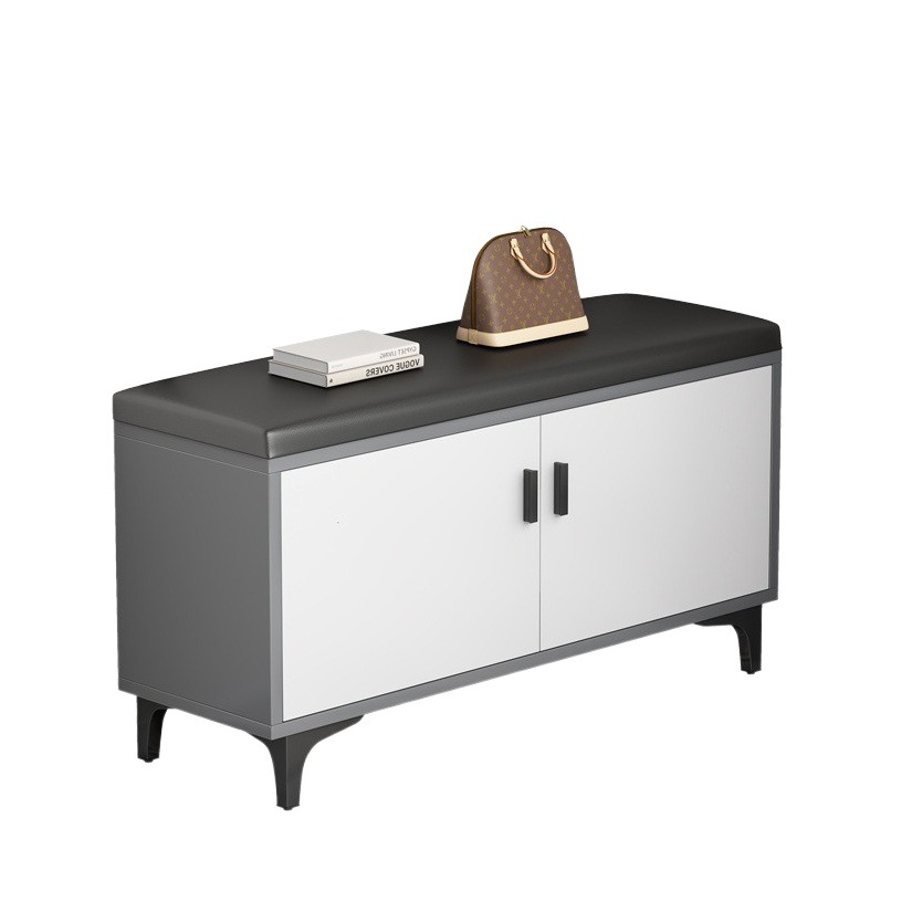Estante de zapatos simple de puerta estrecha armario de almacenamiento a prueba de polvo doméstico pequeño armario de zapatos de asiento económico de gran capacidad