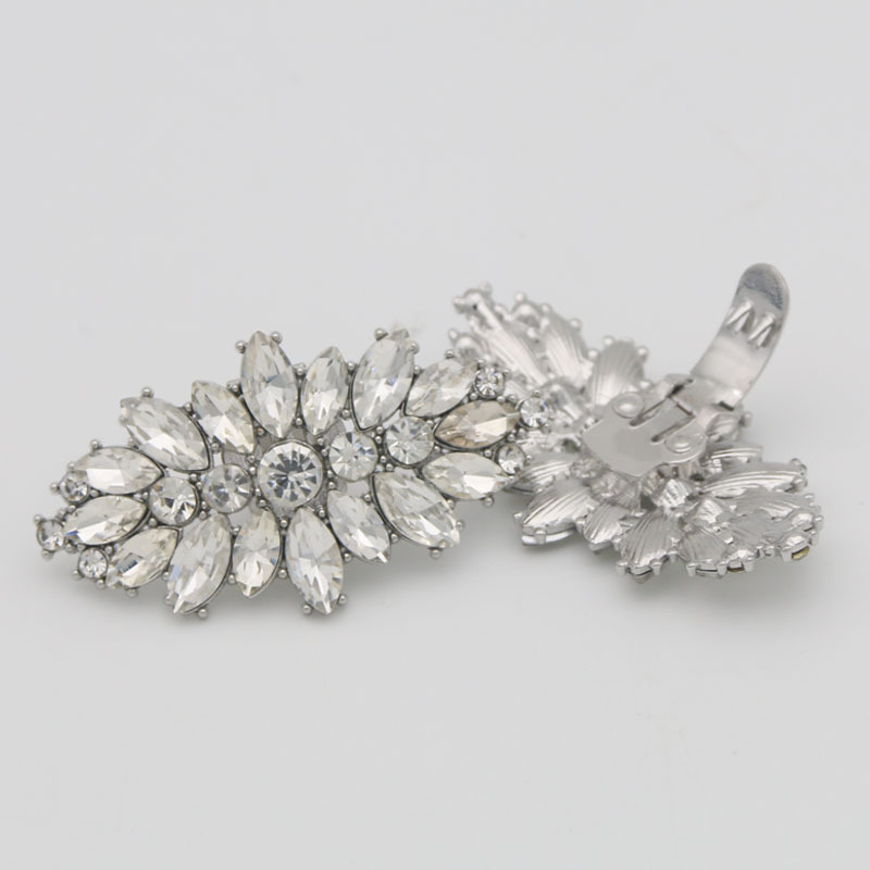 Zapatos de tacón alto de las mujeres transfronterizas accesorios decorativos zapatos accesorios zapatos de boda accesorios zapatos hebilla zapatos extraíbles Flor de diamante clip de zapato