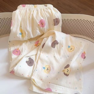 2025 Women's Spring and Summer New Cloud Cotton Pajama Pants Cartoon Home Pants Outer Wearing Southeast Asia