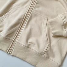 货号25A715早秋新款日系字母刺绣小标连帽休闲拉链开衫