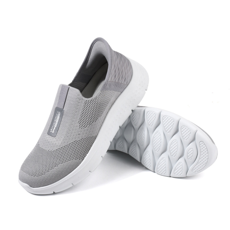 Flash-on Technology Walking Shoes Slip-on sneaker Travel Cushion Breathable Mesh Lightweight Casual Shoes for Men and Women