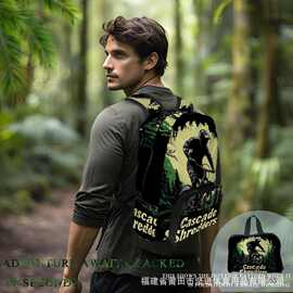 可折叠双肩背包户外运动徒步登山包广告团建活动宣传旅游背包定制