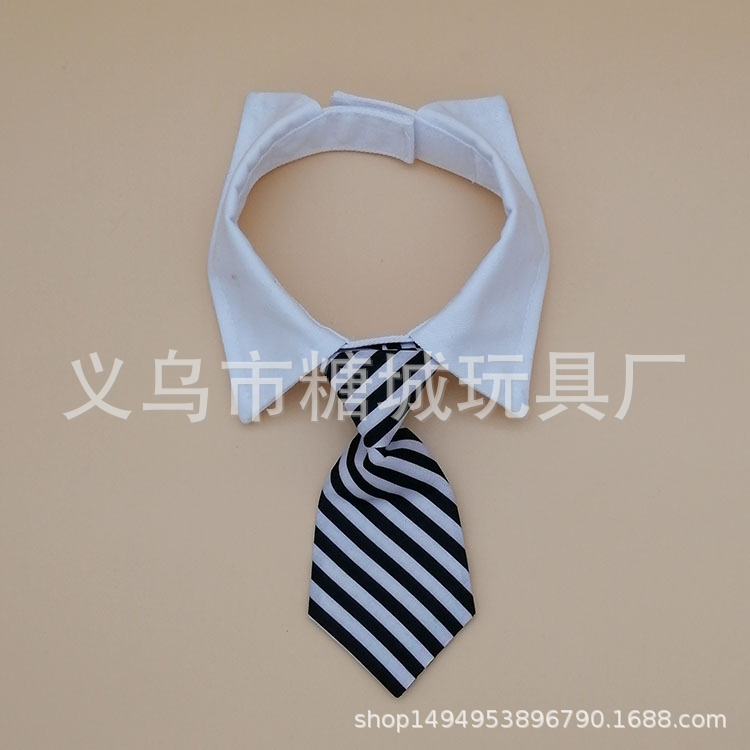 Pet Striped Tie Tie Collar Bufandas Perro Caballero Camiseta Collar Gato Falso Collar LED Iluminante