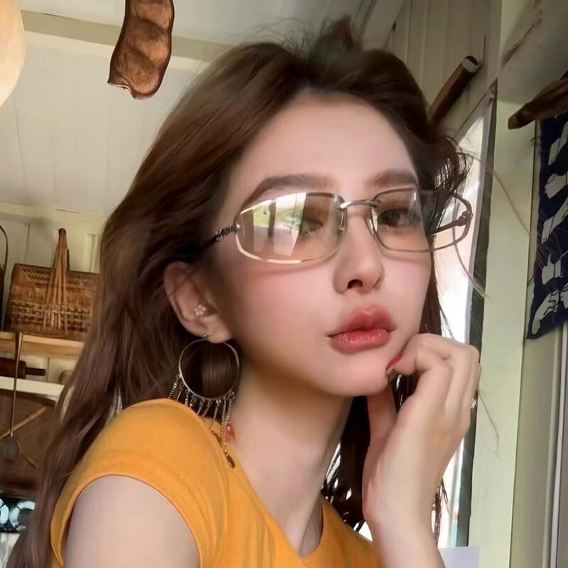 欧美复古y2k千禧风墨镜女款显脸小凹造型拍照小众太阳眼镜高级感|undefined