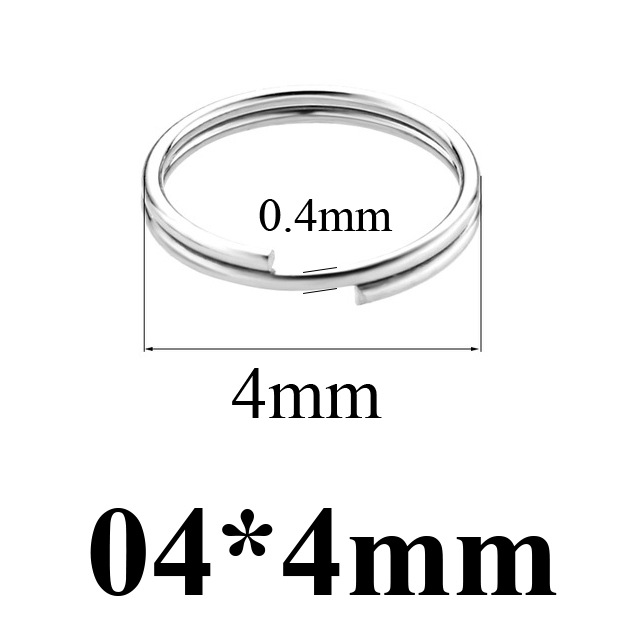 Anillo de caballo de doble anillo de acero inoxidable llave accesorios de joyería de bricolaje mini anillo de conexión de llavero anillo de doble capa anillo doble impermeable