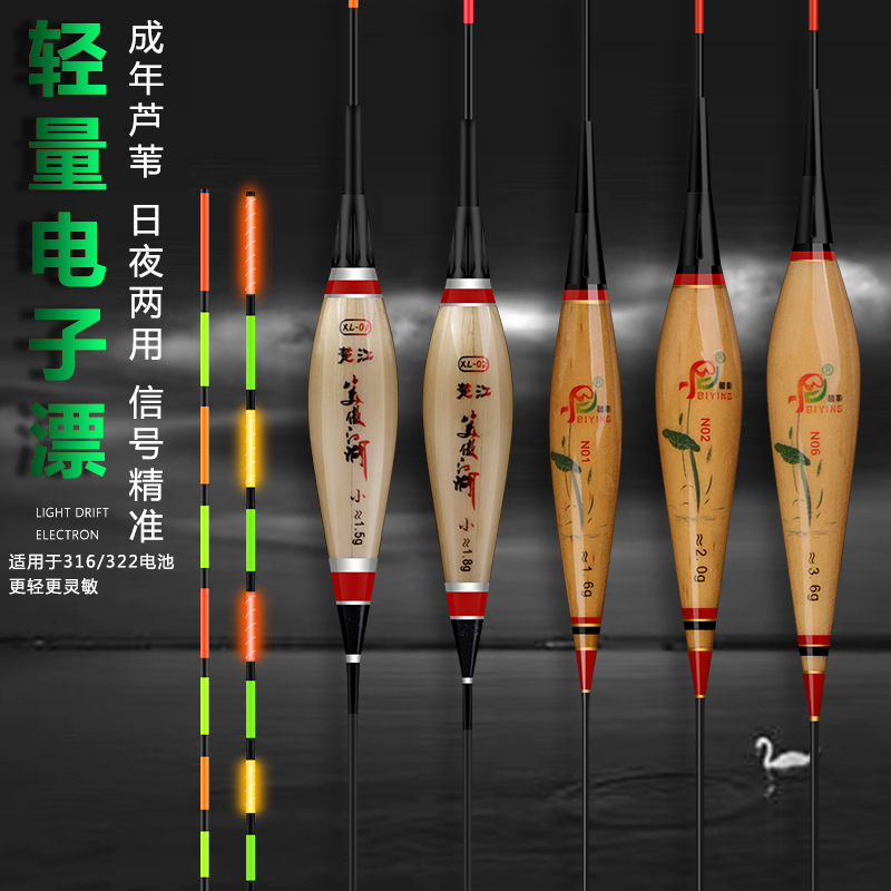 芦苇夜光漂316电子漂夜钓鲫鱼漂超亮日夜两用电子浮漂可换尾鱼漂