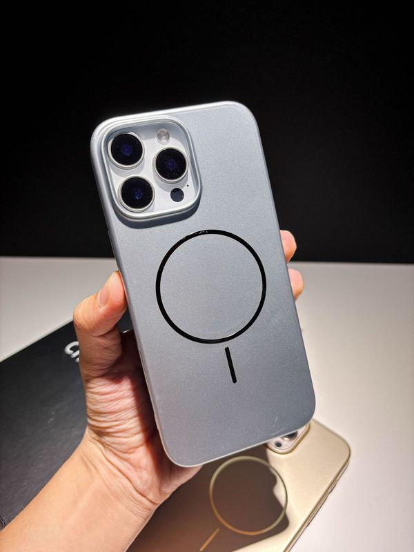 苹果16promax手机壳磁吸超薄iPhone17纯色磨砂细圈14大孔15保护壳|undefined