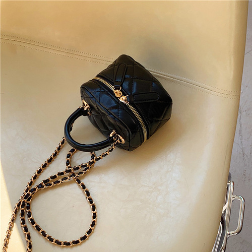 Korean version 2024 spring and summer new mini rhombus style chain bag versatile shoulder crossbody lipstick small bag