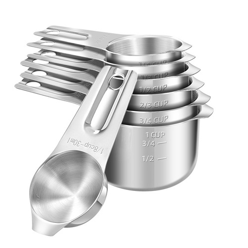 304 stainless steel measuring cup measuring spoon set baking utensil measuring spoon kitchen tool scale spoon big belly cup