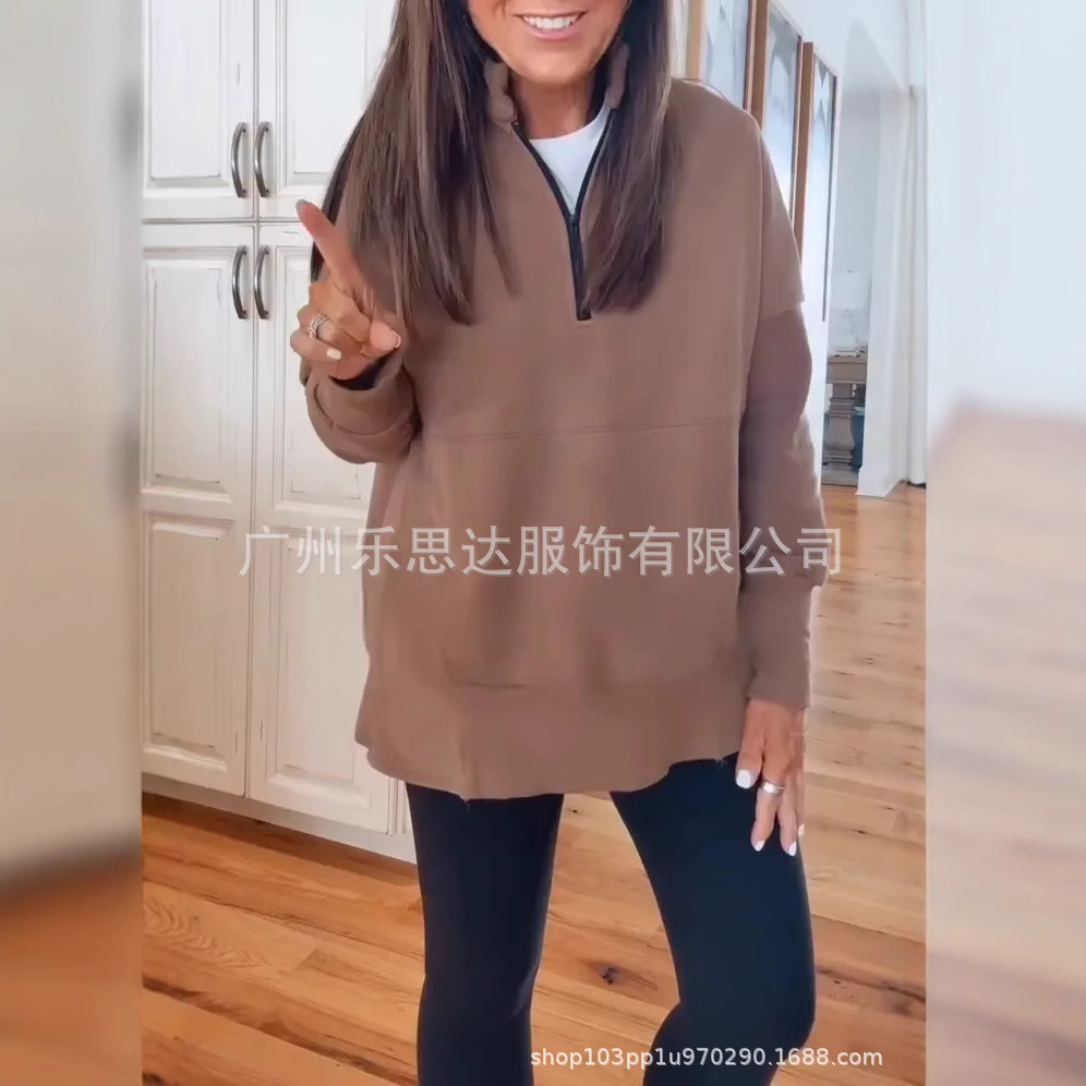 solid color colored sports sweatshirt with zipper