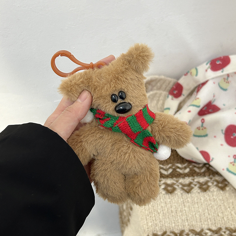 【크리스마스 스카프】브라운 테디베어
