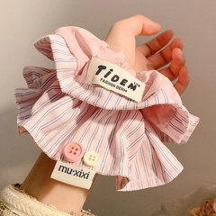 超柔らかいヘボン風単層ストライプエッジ超柔らかい生地高級ヘアゴムボールヘッドバンド