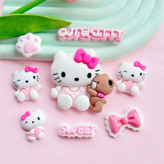 かわいい子猫セット樹脂diyアクセサリー携帯ケースうがいカップ携帯電話スタンドパッチヘアクリップ髪飾り材料