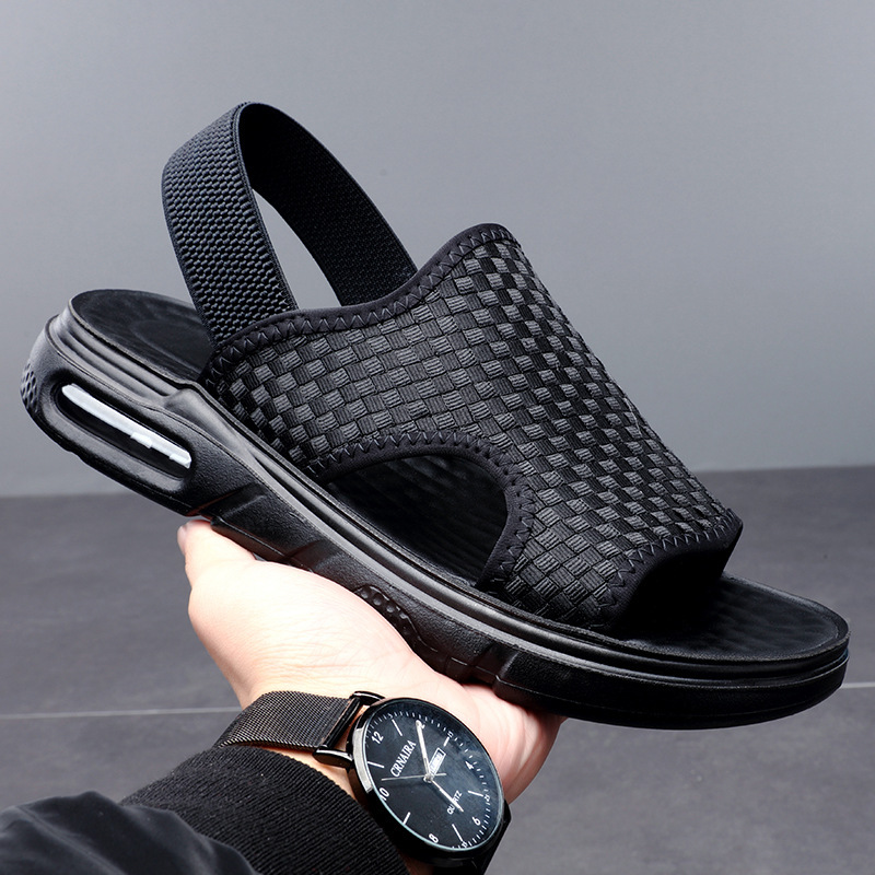 Height increasing air cushion sandals men's summer casual sports outdoor beach Korean style dual-use sandals men's fashion sandals Height increasing air cushion sandals men's summer casual sports outdoor beach Korean style dual-use sandals men's fashion sandals