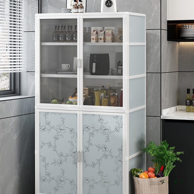 Home Kitchen Multi-Layer Storage Cabinet Stainless Steel Breathable Mesh Cupboard Storage Cabinet Storage Cabinet Sundry Cabinet Waterproof and Moisture-Proof