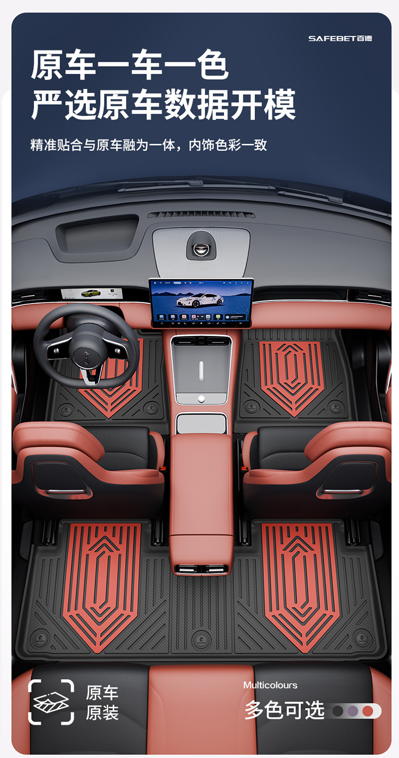 Suitable for Shangjie Z7 Z7T H5 Special Vehicles, Colorful Tpe Car Floor Mats, Car Accessories, Trunk Mat