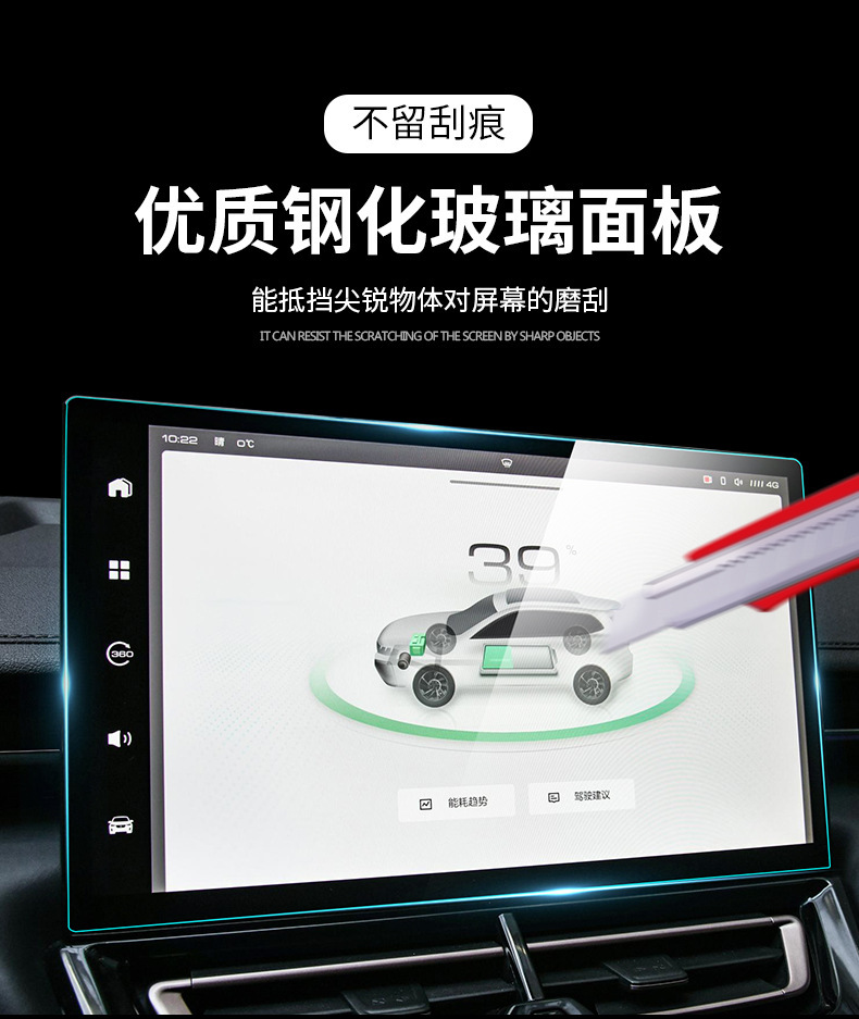 Suitable for Wey Mocha, Wey Latte, Macchiato Navigation Tempered Glass Film, Dashboard Interior Film, Car Accessories