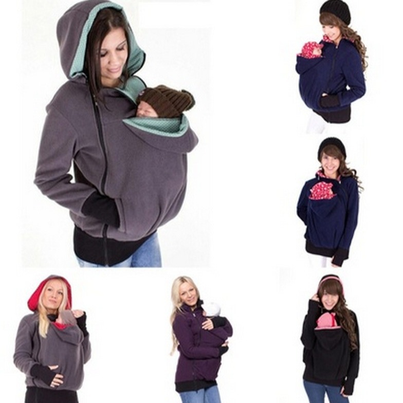 AliExpress autumn and winter three-in-one detachable baby bag multi-functional kangaroo mother sweater coat women's clothing AliExpress autumn and winter three-in-one detachable baby bag multi-functional kangaroo mother sweater coat women's clothing