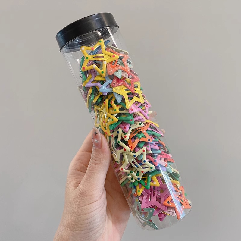 Nuevo clip de BB dopamina de color estrella de pentaco pequeño clip de cabello para niños tocado para niños lindos bordes laterales clip de cabello